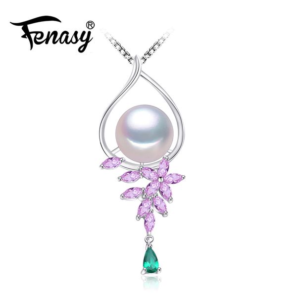 

fenasy 925 sterling silver necklace classic ethnic party chain necklace pearl necklaces & pendants wedding & engagement jewelry