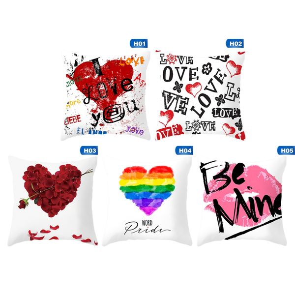 

45 * 45см любовь персик throw кожи подушка обложка подарков home decor свадьба день святого валентина украшения декоративные наволочки навол
