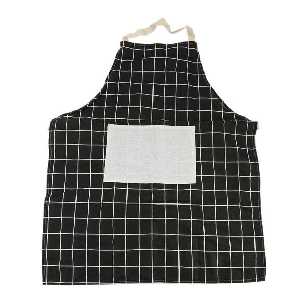 

fashion printed household kitchen apron with pocket soft cotton linen cooking aprons dining room restaurant halterneck