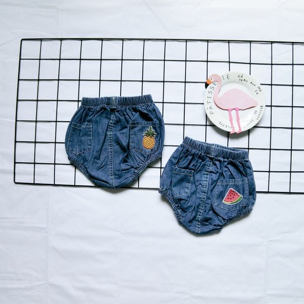 

summer baby clothing newborn shorts boy watermelon pineapple girls pp pants denim shorts girl comfortable soft children clothing, Black