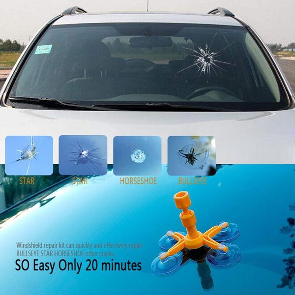 

diy car window repair tools windshield repair kit yellow