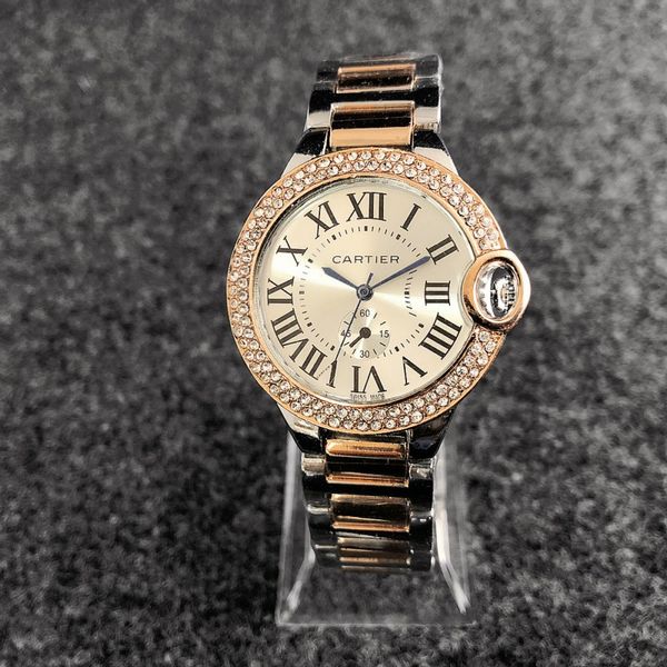 

2019 new ladies fashion luxury watch designer stainless steel bracelet ladies watches famous ladies brand watches casual quartz watches, Slivery;brown