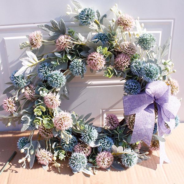 

artificial hydrangea flower wreath home garden front door walls window hanging fake flower garland for wedding decoration floral