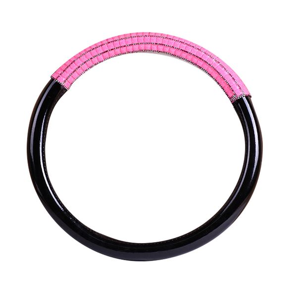 

auto car steering wheel cover leather universal anti-slip accessorie 38cm 15inch universal stretch soft plush car steering 8.1