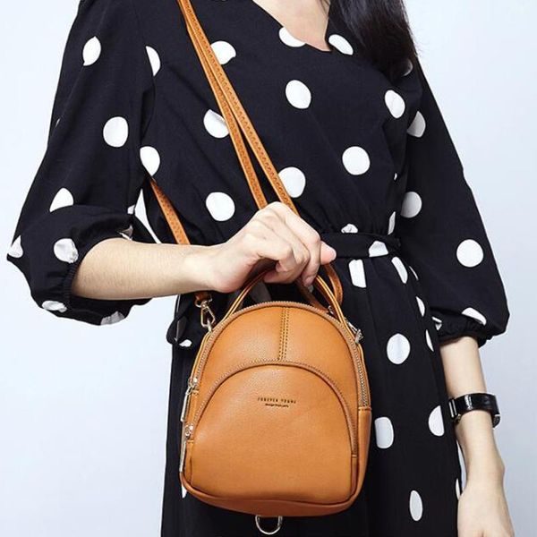 

small fashion women backpack multifunction two-use shoulder bag soft candy female bags