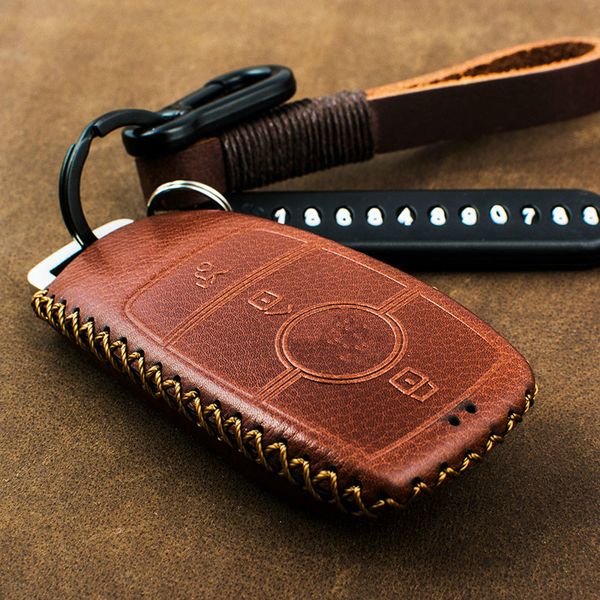 

1 pcs genuine leather car key case cover for mercedes 2018 a c s gls class w213 new e class key shell holder cover