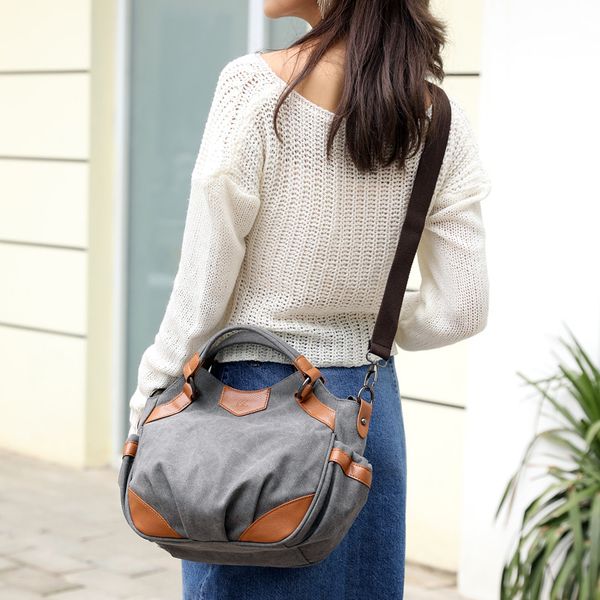 

canvas women's bag new bag women's fashion single shoulder leisure messenger