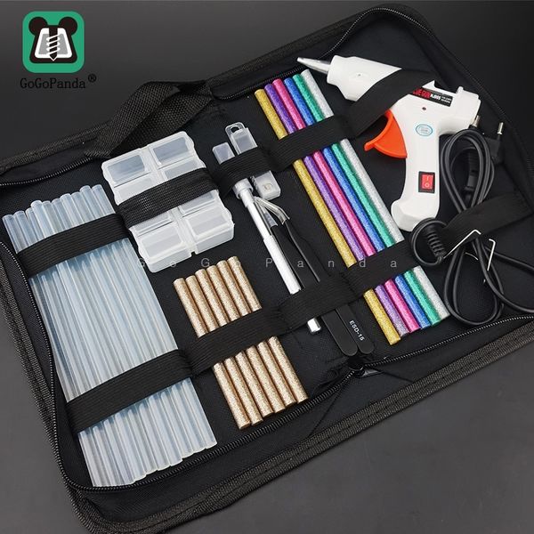 

6 in 1 glue gun set electric heat melt crafts repair tool professional diy 110-240v 20w with sticks gift