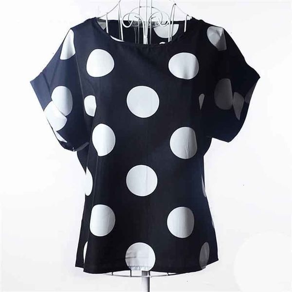 

women blouses for women summer style big dots women blouse 19 type large size woman blouse shirt sleeved chiffon blusas roupas, White