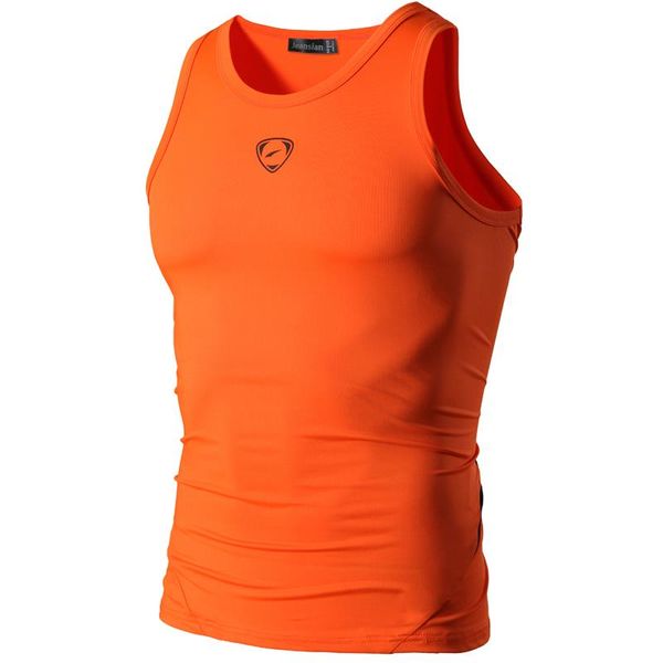 

jeansian sport tank tank sleeveless shirts running grym workout fitness slim compression lsl3306 orange2, White;black