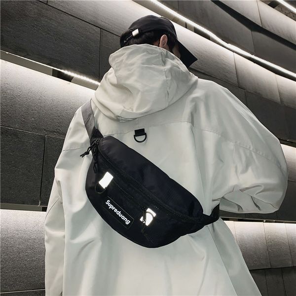 

men's outdoor sports pocket banana waist bag fanny pack bum belt bag male chest single shoulder messenger mobile phone pouch