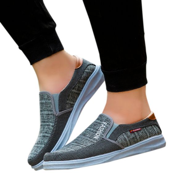 

YOUYEDIAN Fashion shoes men Outdoor Canvas Casual Slip-On Shoes Lazy Breathable Sneakers tenis masculino adulto para #4