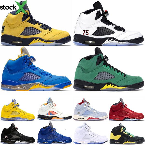 

psg paris germain jumpman 5 v mens paris 5s women basketball shoes michigan fab oregon ducks laney sports sneakers 5.5-13, Black