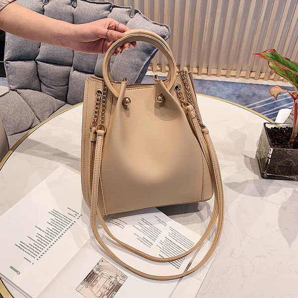 

senior feel will bag woman 2019 chain single all-match shoulder ring portable messenger bucket package