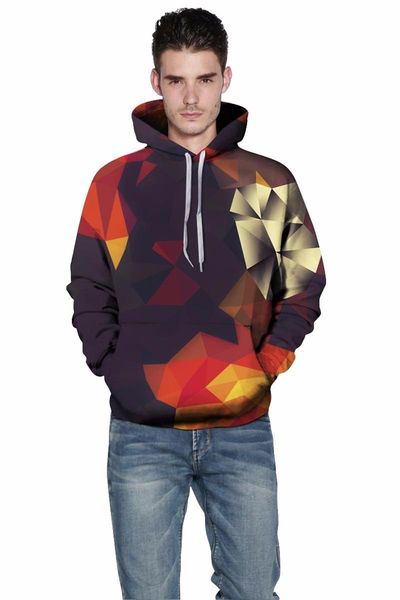 

male women hoodies with hat hoody print color blocks autumn winter thin 3d sweatshirts hooded hood men fit, Black