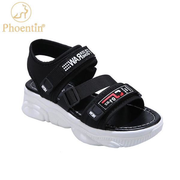 

phoentin 2020 thick platform shoe sandals for women casual beach sandals comfortable summer wedge shoes height increasing ft985, Black