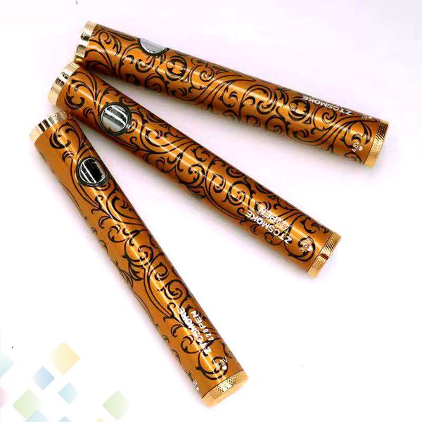 

Original ZTCSMOKE 420 Pen Battery 650mah 3D Surface Pattern Adjustable Variable Voltage Preheat Batteries Vape For Thick Oil Cartridge DHL F