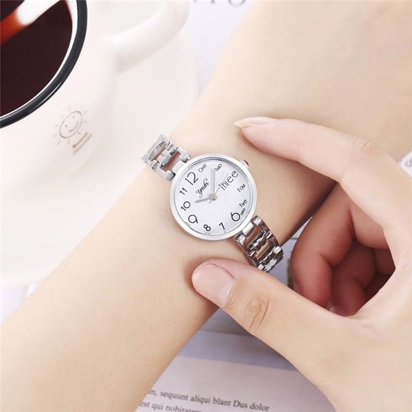 

fashion women simple digital quartz wrist watch female models montre femme, Slivery;brown