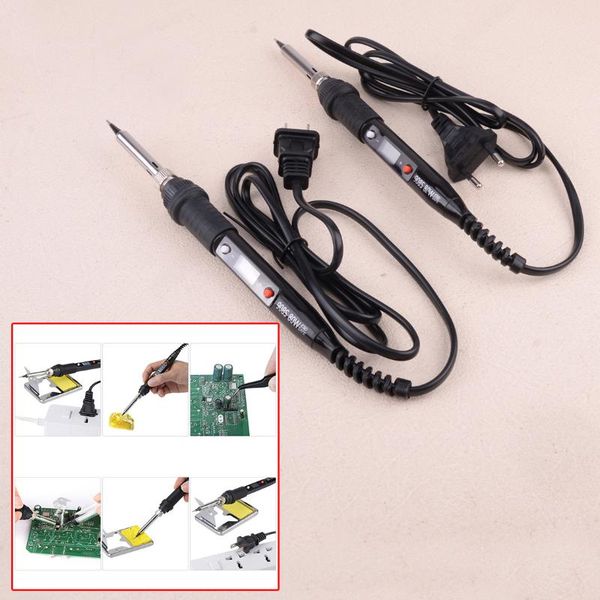 

digital lcd electric soldering iron hand welding tool solder wire tweezer adjustable temperature 80w