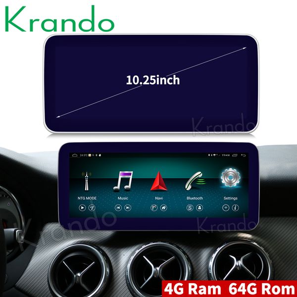 

Krando Android 8.1 10.25 " автомобильный радиоприемник dvd навигация для BENZ A CLA GLA W176 2013-2015 муль