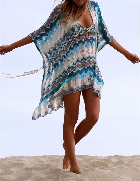 

oversize crochet beach dress cover up sarong kaftan beach tunic plage bathing suit cover ups pareo bikini up, Blue;gray