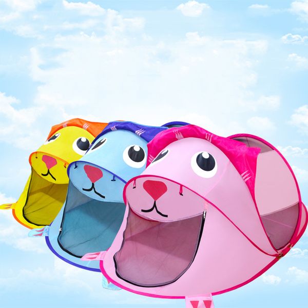 

portable children tent cartoon lion playhouse indoor and outdoor folding bullets open installation marine ball bath type