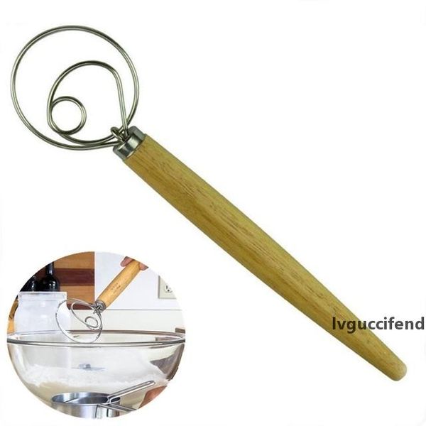 

13 inch original danish dough stainless steel dutch style bread dough whisk for pastry pizza blenders kitchen tools lz1586
