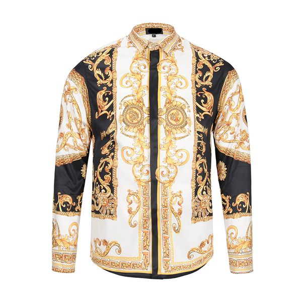 

2019 Классический итальянский стиль Medusa Shirt Pol Цвет Цветочный принт Роскошная повсе