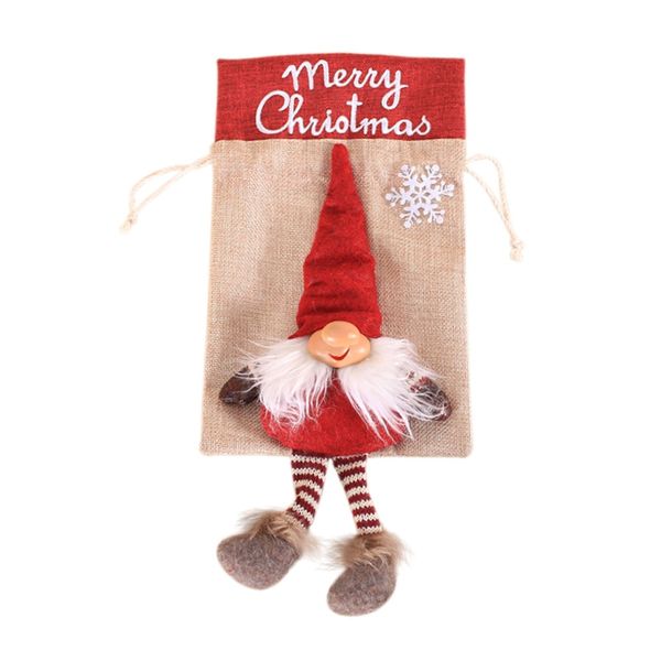

merry christmas drawstring gift bag candy bag christmas tree hanging ornaments
