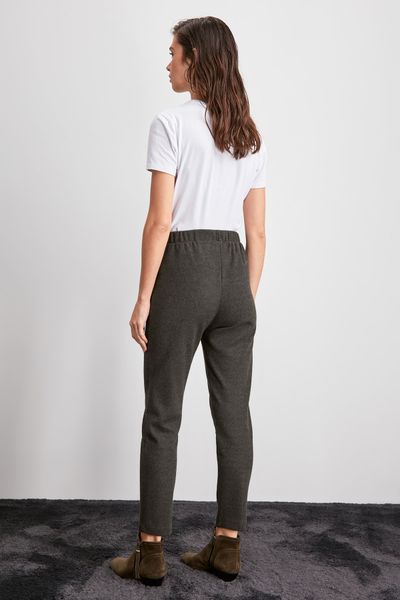 

trendyol rubber detailed pants twoaw20pl0587, Black;white