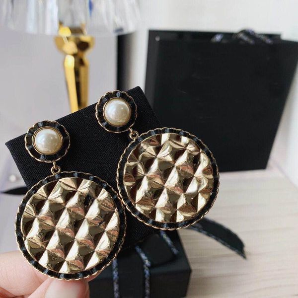 

fashion brand have stamps black designer earrings for lady women party wedding lovers gift engagement luxury jewelry for bride with box hb41