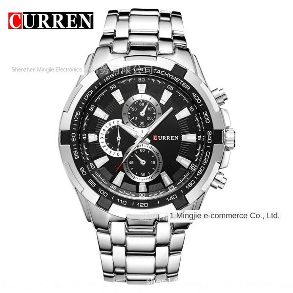 

curren 8023 casual business quartz steel belt curren 8023 men's casual business watch men's quartz steel belt watch, Blue