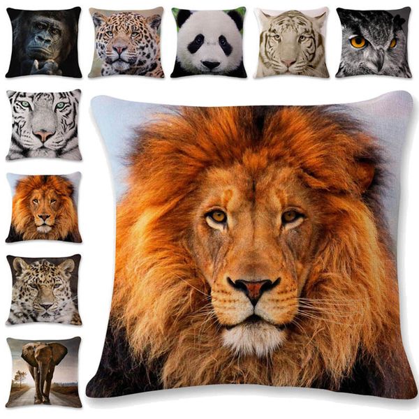 

pillowcase animal pillow cover lion cushion covers panda throw pillow covers tiger elephant gorilla sofa cushions home decor