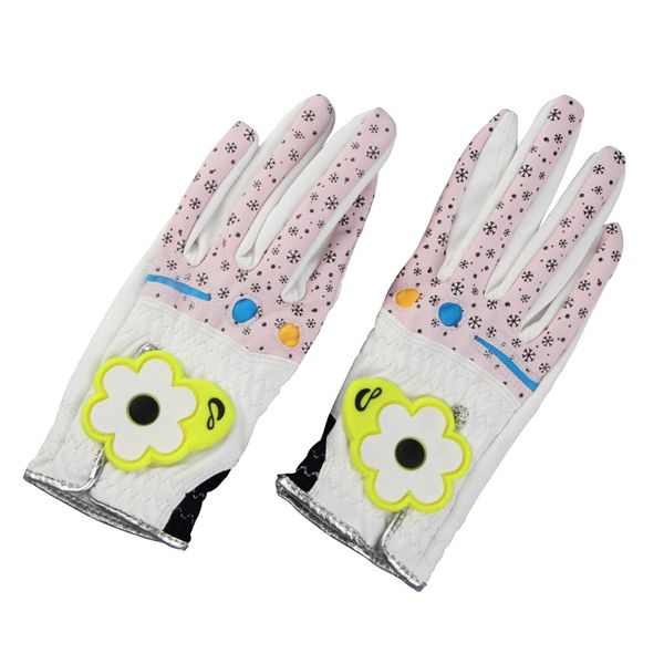

1 pair women ladies golf gloves for left and right hands - various colors & sizes, Black