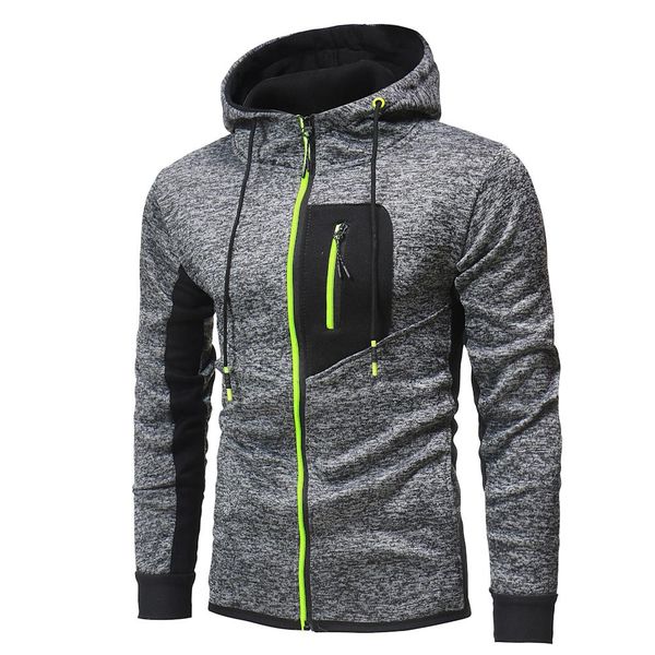 

толстовки карманы на молнии серый флис передняя молния толстовки пользовательские капюшоном мужские кофты дизайнер мужской кардиган, Black