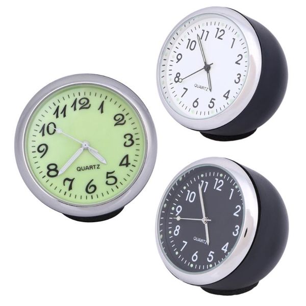 

40mm anti-scratch vehicle quartz clock with luminous light white and black