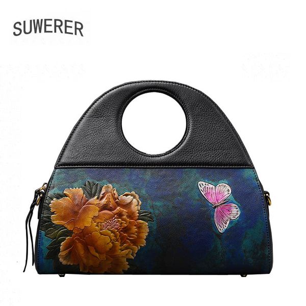 

suwerer high-quality fashion 2020 new retro female handbag genuine leather bag counter genuine, female well-known b