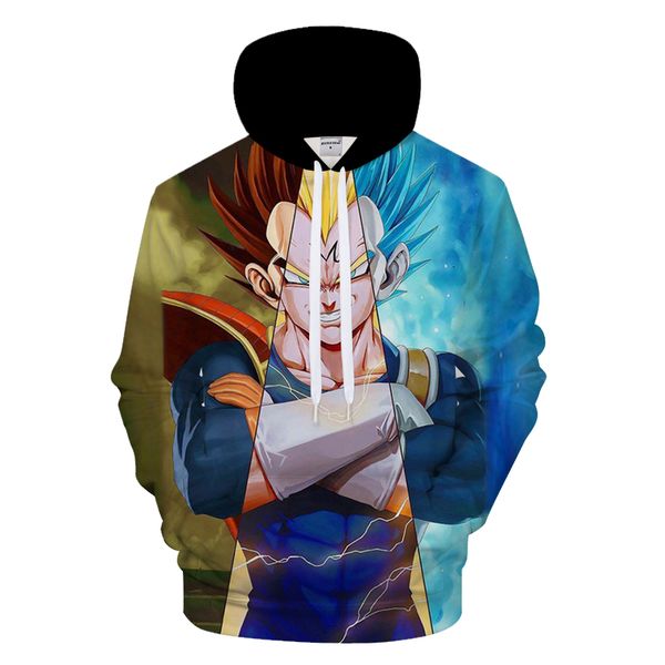 

cartoon 3d print sweatshirt men's autumn and winter new fashion hoodie, Black