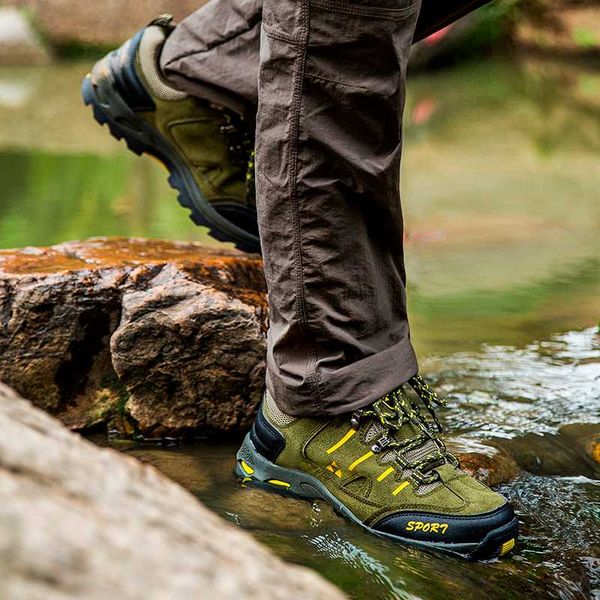 

new mountain hiking shoes men sneakers outdoor climbing sport shoes green fashion bona women walking treking