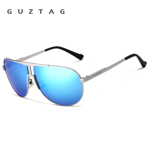 

wholesale-guztag brand fashion classic polarized sunglasses men's designer hd goggle integrated eyewear sun glasses uv400 for men g8026, White;black