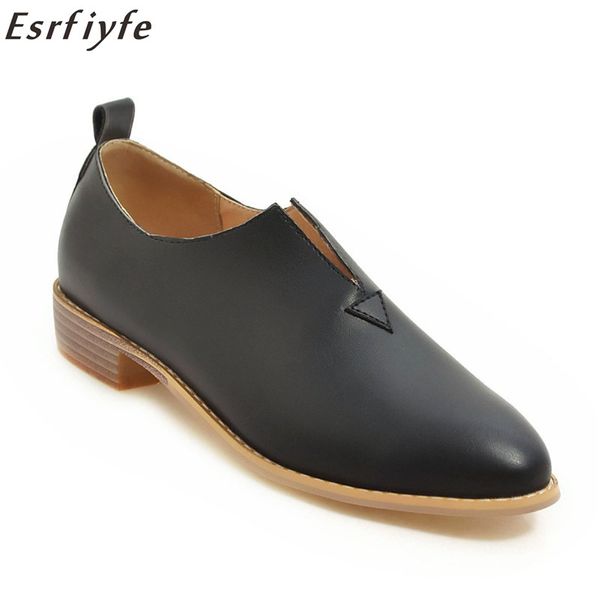 

esrfiyfe 2019 new spring autumn women pumps low heels female casual shoes chunky heel solid ankle boots concise shoes footwear, Black;white