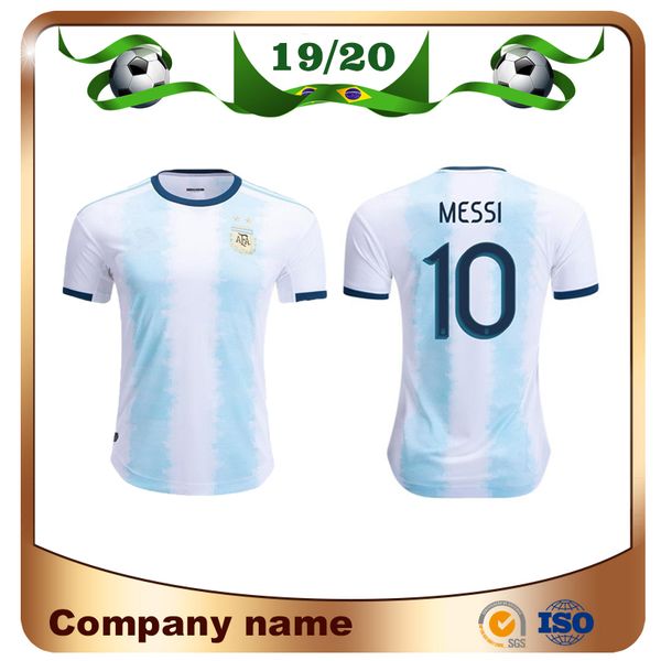 

2019 copa america argentina soccer jersey 19/20 argentina home soccer shirt #10 messi #9 aguero #11 di maria football uniform sales, Black;yellow