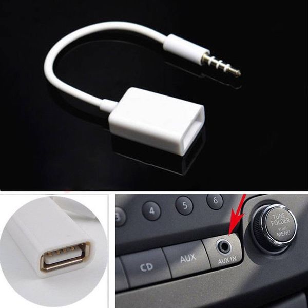 Aux Jack Audio Input Cord Cable Car Mp3 3 5mm Male To Usb