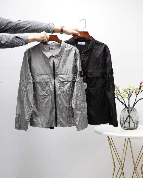 

European brand treet port de igner jacket men jacket lapel rip breathable comfortable contra t metal nylon jogger windbreaker