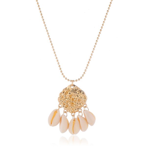 

европейский и американский стиль bohemian-style shell вырез океана ветер многослойная ожерелье свитер цепи, Silver