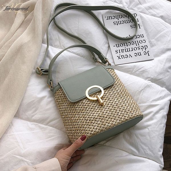 

new small straw bucket bags for women 2020 summer crossbody bags lady travel purses and handbags female shoulder messenger bag