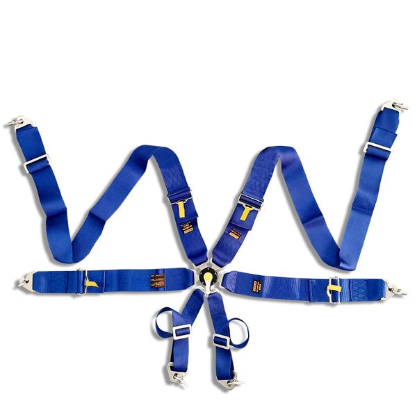 

racing seat belt harness camlock shoulder quick release locking 6 point 3" fia 2022 (red blue black