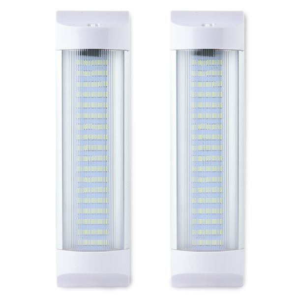 

mictuning 11" car interior led light bar 10w auto 72 led white ceiling dome tube lamps with switch for van lorry truck rv camper