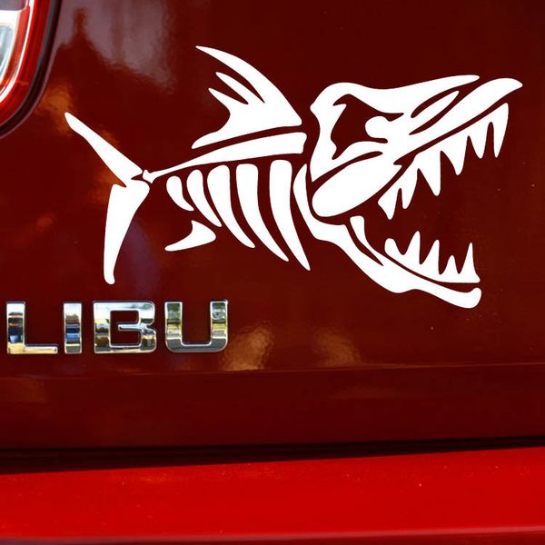 

11*7cm car stickers truck window cartoon fish bones decal auto moto riflettente del vinile sticker car styling dropshipping hot
