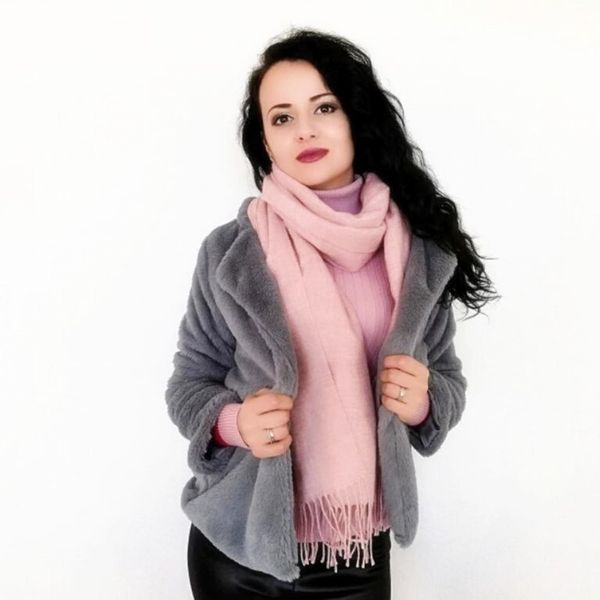 

women casual faux fur coat ladies 2018 autumn winter elegant warm soft outwear plus size 3xl jacket overcoat e1069, Black